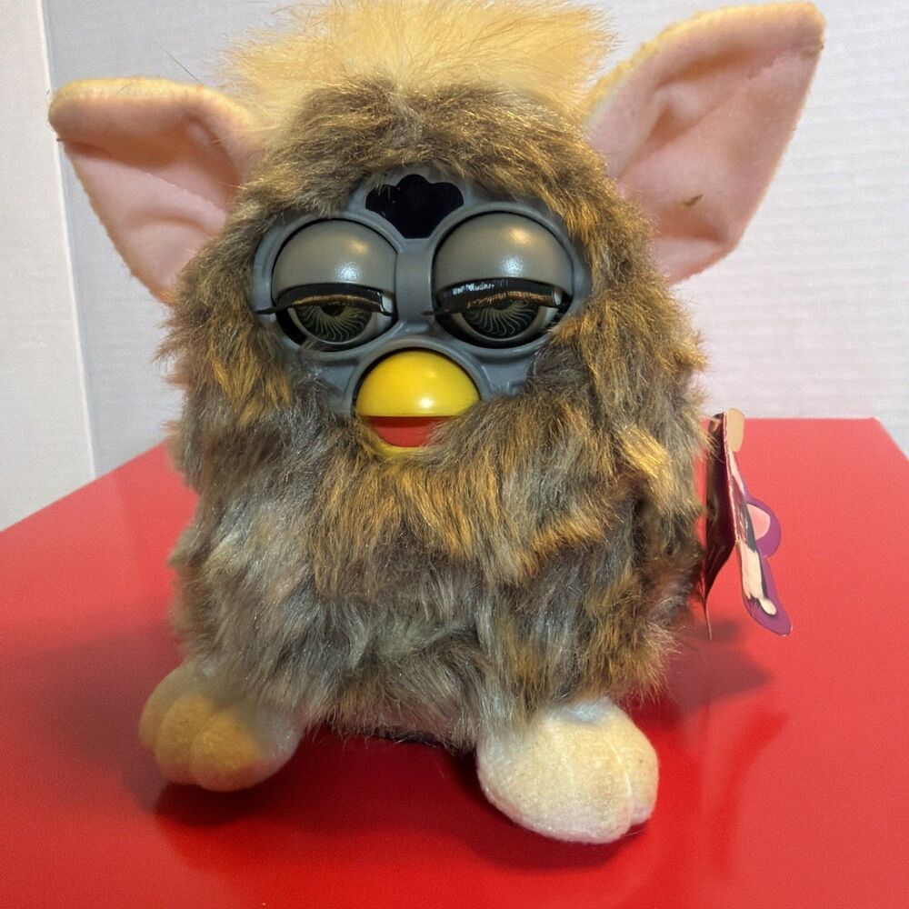 Vintage Furby 1998 Tiger Electronics Toy Gray Faux Fur Model 70-800 - Working?? - Picture 10 of 10
